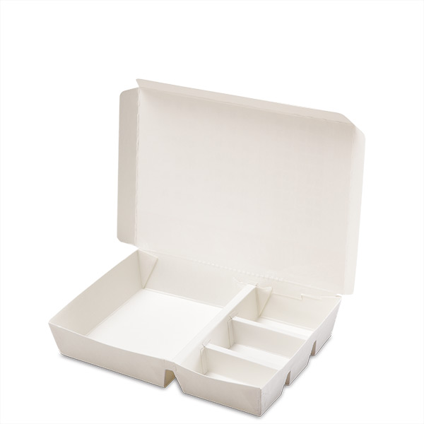 Medium 4 Compartment Paper Lunch Box