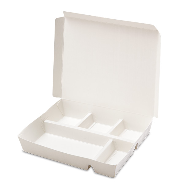 Large 5 Compartment Paper Lunch Box